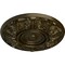 Ekena Millwork Whitman Ceiling Medallion (For Canopies up to 3 3/4"), Hand-Painted Green Gold, 13"OD x 1 3/8"P CM13WHGGS - alternate 2
